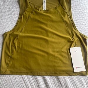 Lululemon sculpt cropped Tank Top auric gold